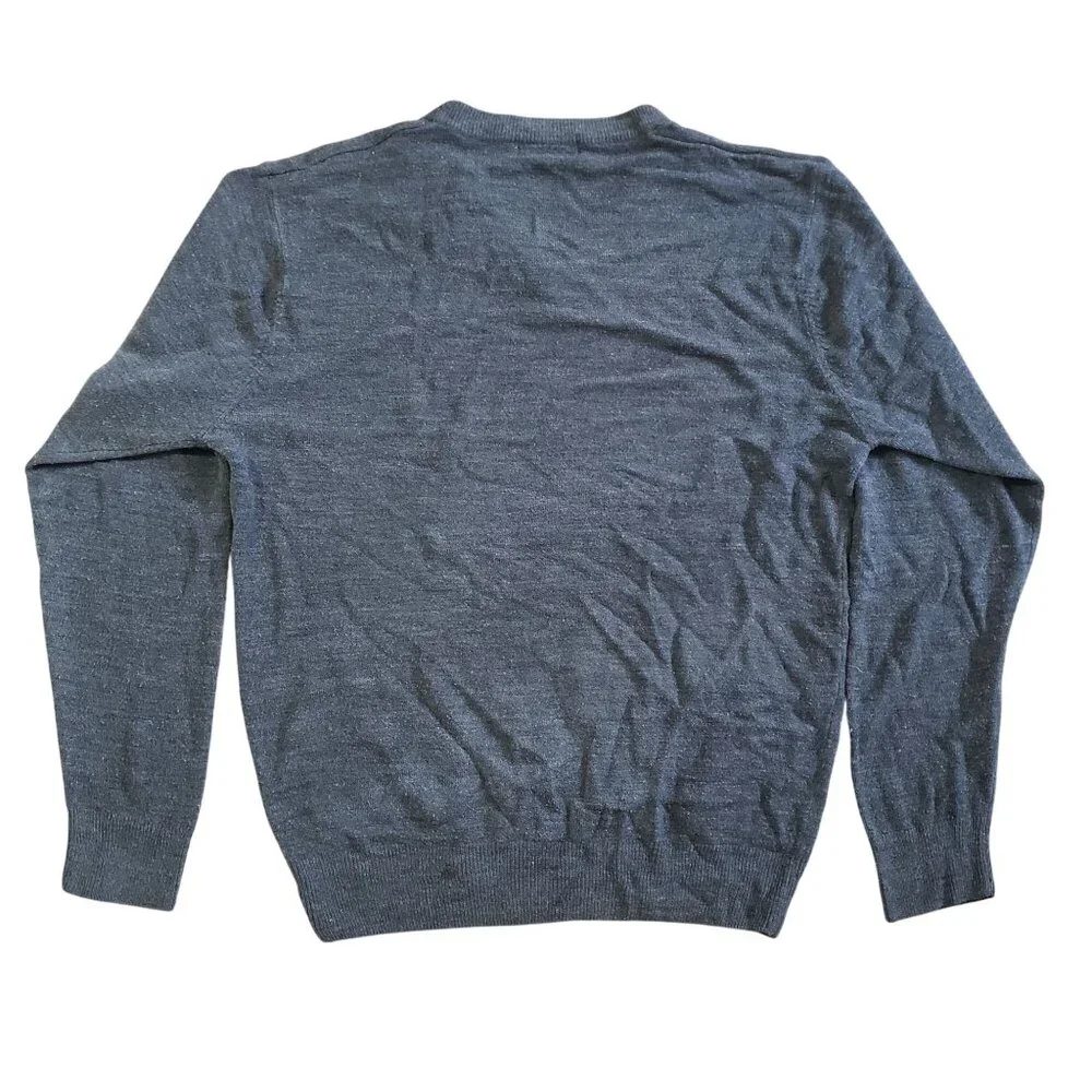 Polo Ralph Lauren Mens V-Neck Gray Cashmere Sweater XXL Preppy Old Money Grandpa